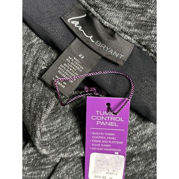 Lane Bryant Mini skirt Womens Size 22 Gray Tummy Control Panel NEW - Picture 3 of 6